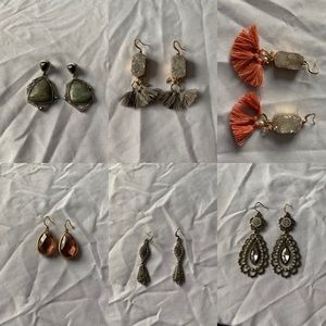 6 pairs of Chloe + Isabel Earrings